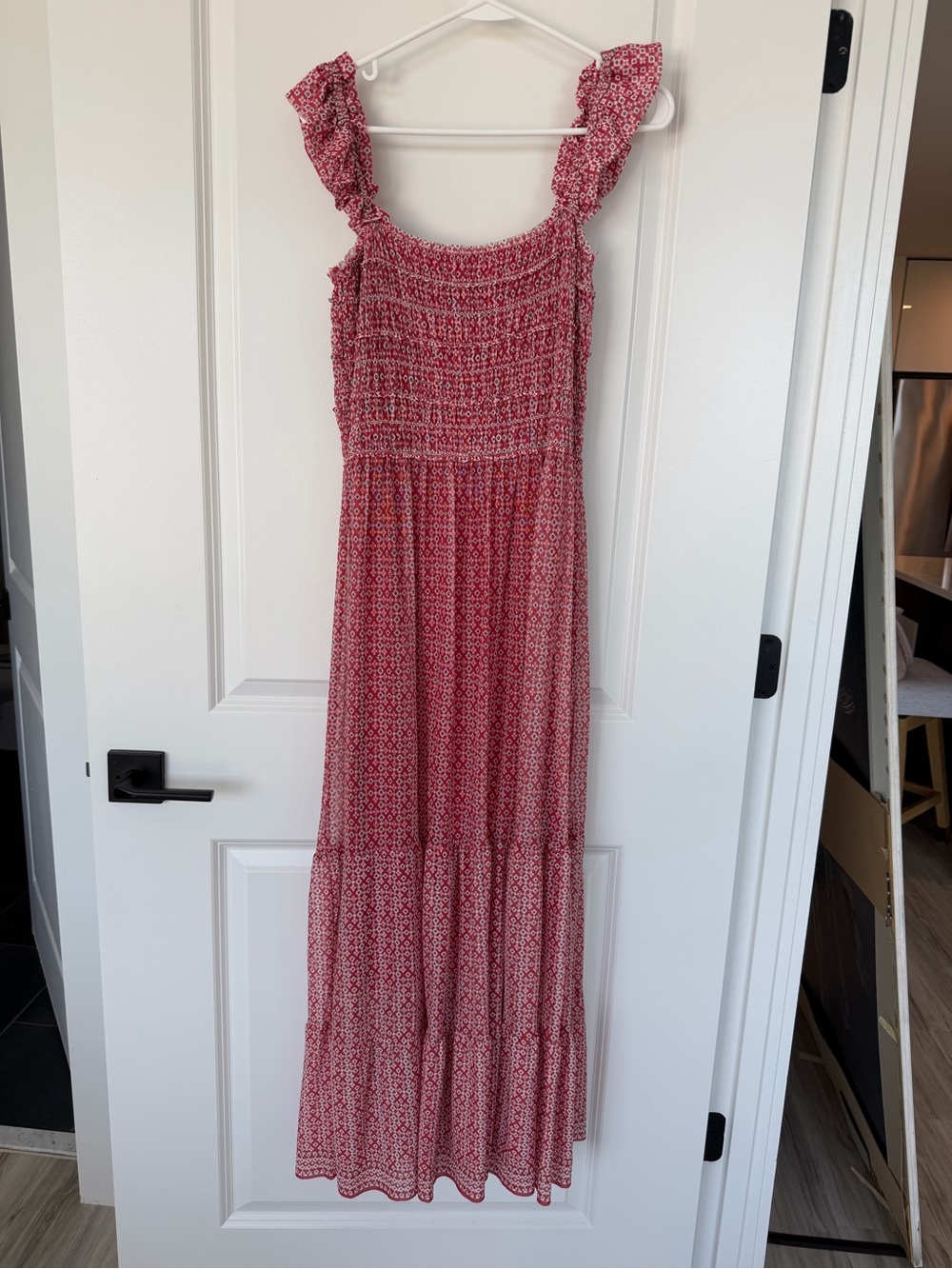 Max Studio London Floral Red Maxi Dress